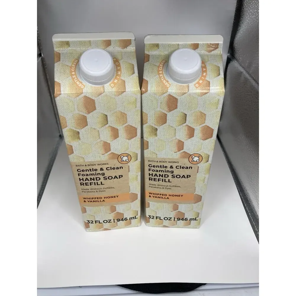 Bath & Body Works WHIPPED HONEY & VANILLA Gentle Foaming Hand Soap Refill 32oz